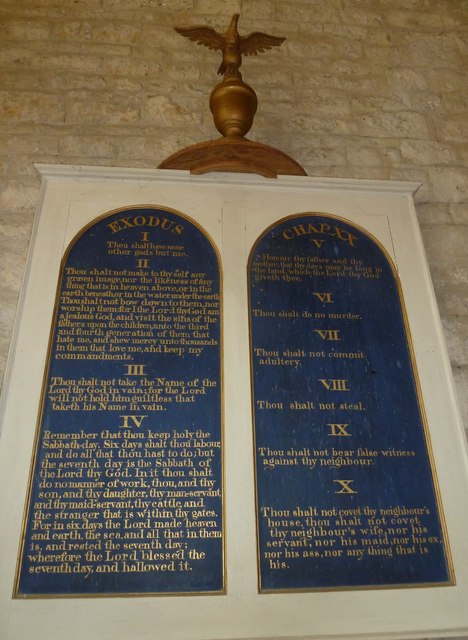 St John the Baptist, Symondsbury: The Ten Commandments